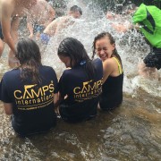 School volunteers splash